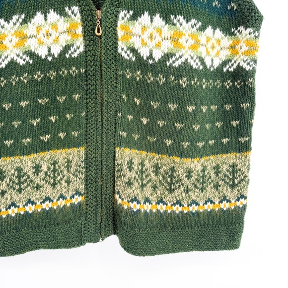 Vintage Erika II & Co. Nordic Fair Isle Zip Up Knit Vest 2X - Picture 4 of 8
